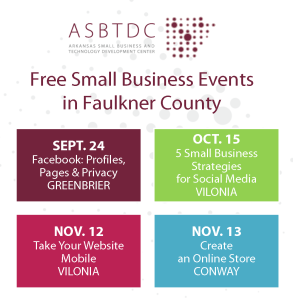 Free Small Business Events in Faulkner County, Fall 2014