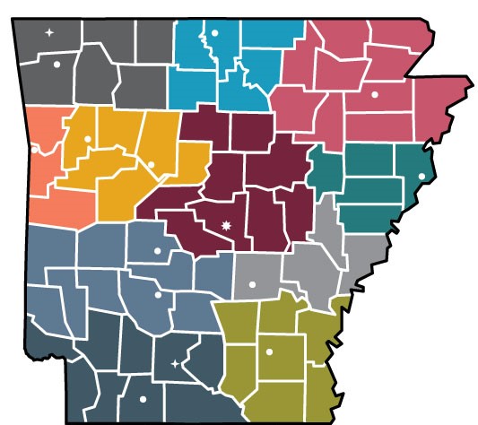 ASBTDC Locations Map 2021