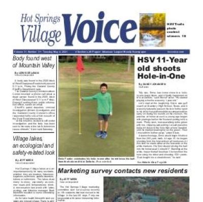 Hot Springs Village Voice front page