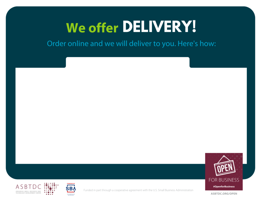 We offer delivery!