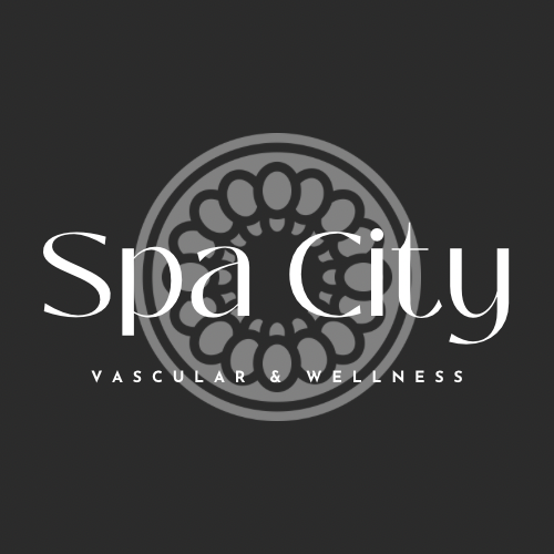 Spa City Vascular & Wellness logo on black background